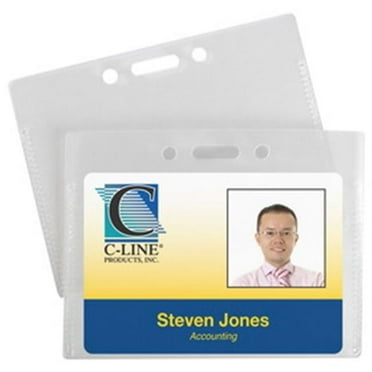 c-line proximity badge holders, pvc-free poly, horizontal, 3-1/2 x 2-3/8 inches, 50-pack (89932)