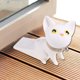 thumbnail image 3 of Práctica forma de gato de dibujos animados diseñada para uso diario tope de puerta decoración del hogar (blanco), 3 of 5