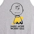 thumbnail image 2 of Peanuts - Smile More Worry Less - Men's Jersey Tank Top, 2 of 5