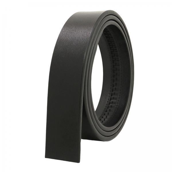 Cinturón De Piel Sintética Sin Hebilla Para Hombre, Ancho De 3,5 Cm, Ajustable, Sin Agujeros, Color Negro, 5 Unidades