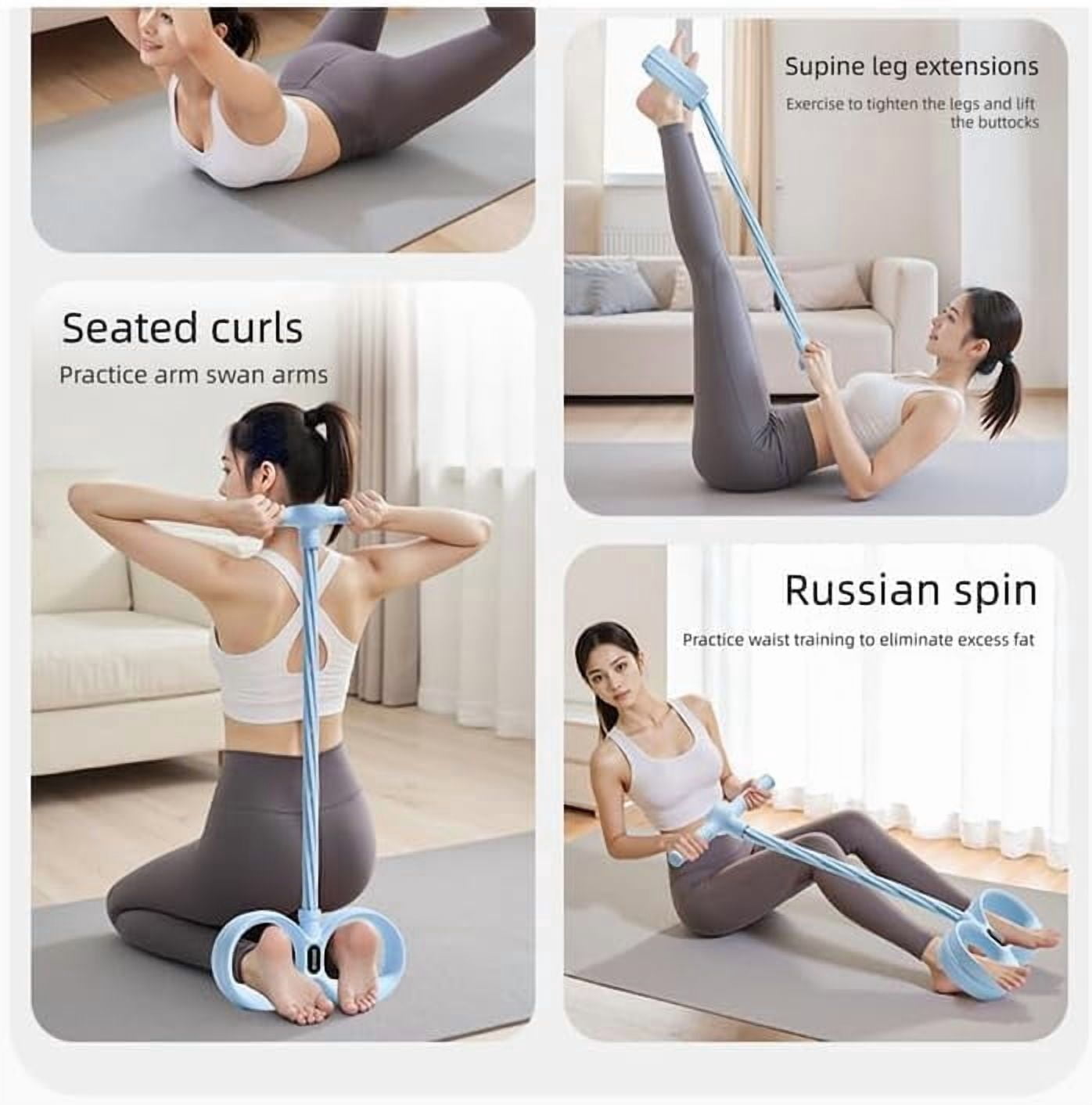 Upgraded Smart Foot Pedal Puller, 6 Tube Pedal Puller Resistance Band with Digital Counter & Handles, for Full Body Stretching, Yoga, Home Workout