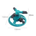 thumbnail image 5 of Green plastic automatic 360 rotating three prong garden sprinkler, lawn watering, garden watering flower sprinkler, 5 of 5
