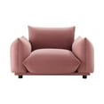 thumbnail image 6 of Armchair Accent Chair, Velvet, Pink, Modern Contemporary Urban Design, Living Lounge Room Hotel Lobby Hospitality, 6 of 7