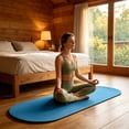 thumbnail image 4 of MMJ Yoga Mat Oval Solid Color Silica Mud Non Slip 19.69x70.87in Quiet Shock Absorbing Fitness Pilates Home Gym Floor Workout, 4 of 6