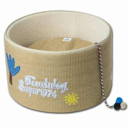 UPC: 0810010815712 | Touchcat  Claw-ver Nest  Rounded Scratching Cat Bed with Teaser Toy
