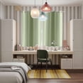 thumbnail image 5 of Sage Green Ombre Kitchen Curtains 63 Inch Length, Modern Abstract Art Farmhouse Gradient Grommet Top Bedroom Living Room Curtains, Light Filtering Cafe Curtain Drapes 2 Panels Set 84''x63'', 5 of 9