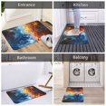 thumbnail image 5 of Bingfone Red And Blue Flame Waves Door Mat 16"x24" Front Entrance Non-Slip Low Profile Washable for Entryway, 5 of 7