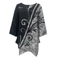 thumbnail image 5 of Pompotops T-shirt Imprimé pour Femmes, Manches 3/4 Mi-Longues, Col Rond, Décontracté, Liquidation, 5 of 5