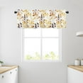 thumbnail image 4 of Burnt Orange Black Floral Kitchen Curtains Valances for Windows Fall Autumn Harvest Leaf Flowers Rod Pocket Small Valance Window Treatments Half Short Curtain 45x18 Inch for Bathroom Living Room, 4 of 7
