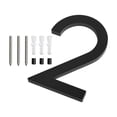 thumbnail image 3 of 6 Inch Modern Floating House Numbers Door Black Shadow Home Address Garage Gate 2, 3 of 9