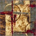 thumbnail image 1 of Unique Loom Barista Geometric Area Rug 4' x 4' Square Multi/Beige, 1 of 2