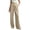 Beige, variant on Women's High Waisted Straight Leg Dress Pants, Business Casual Work Slacks for Women, Solid Color Relaxed Fit Trouser Pants for Spring Summer Work Travel Beige L