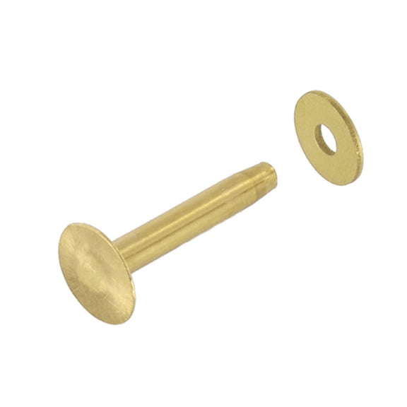 BRB09 #9 Brass Rivets w/ Burrs, Solid Brass (100 sets per bag)