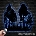 thumbnail image 4 of Craftnamesign Custom Forest Metal Wall Art LED Light, Custom Metal Pine Tree Art, 4 of 5