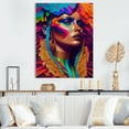 thumbnail image 2 of Designart Dynamic Feather Woman Portrait III Canvas Wall Art, 2 of 5