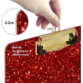 thumbnail image 3 of FMSHPON Red Glitter Clipboard Hardboard Wood Nursing Clip Board and Pull for Standard A4 Letter 13x9 inches, 3 of 7