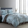 thumbnail image 2 of VCNY Home Blue/Chocolate Leaf Polyester 8-Piece Be, 2 of 5