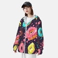 thumbnail image 5 of Kll Donuts1 Print Men'S Women’s Upf 50+ Sun Protection Outdoor Hoodie Jacket Long Sleeve Fishing Hiking Performance Shirt- Large, 5 of 8