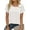 White, variant on MOYIKO Womens Petal Sleeve Tops Summer Trendy T Shirt Casual Loose Square Neck Button Blouse Tees