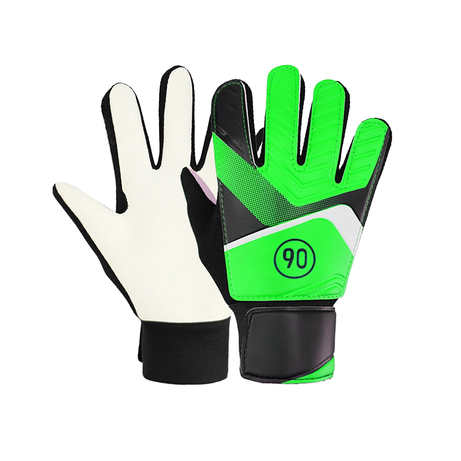 Children's Football Goalkeeper Gloves - Rubber Wallop-Proof Protection, Youth Soccer Goalie Gloves for Boys & Girls, Small/Medium/Large Sizes, Green or Blue