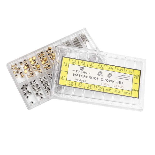 170 unids/caja reloj corona repuesto relojero reparación accesorios Kits de herramientas Ehuebsd Para estrenar