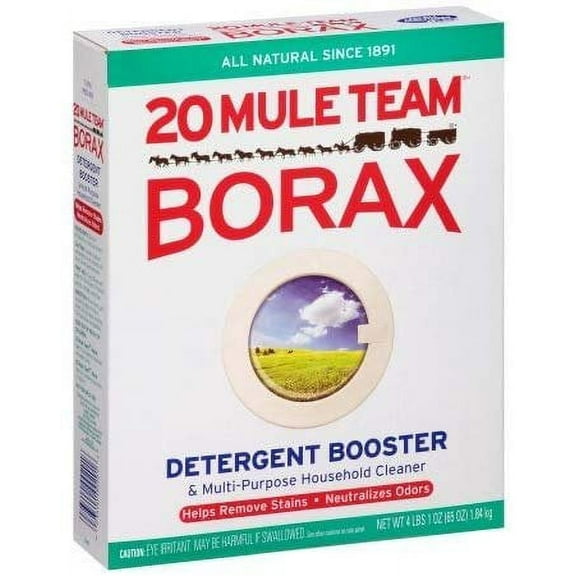 Twenty Mule Team Borax Detergent Booster & Multi-Purpose Household Cleaner 65 oz. Box 5 Pack