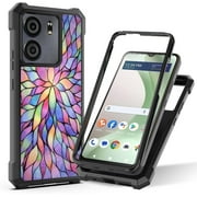 SPY CASE for BLU View 5 5G B160V Case with Screen Protector,BLU View 5 Phone Case Front Back Full Body Protective Soft TPU Military Grade Shockproof Cover -Rainbow Flower