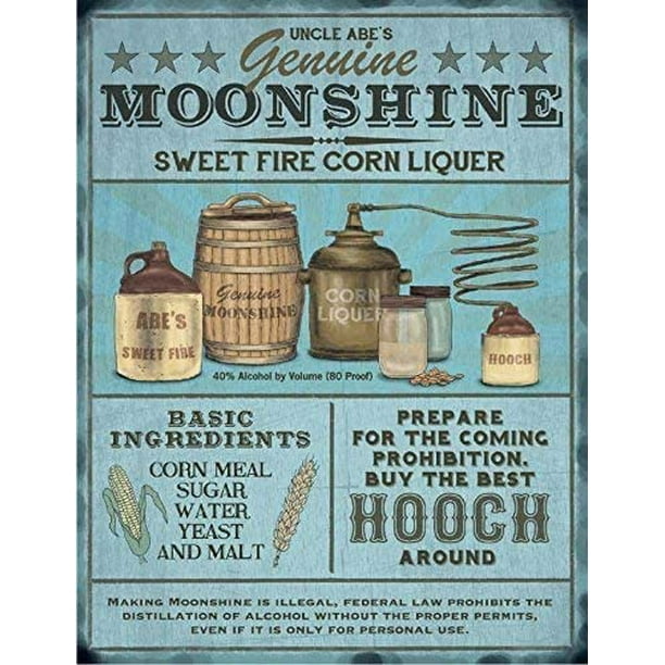Great Tin Sign Personalized Moonshine Nostalgic Vintage Retro Ideal