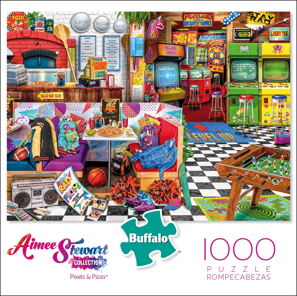Vidunderlig sorg Brace Buffalo Games Aimee Stewart Pixels & Pizza 1000 Pieces Jigsaw Puzzle -  Walmart.com