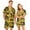 Yellow, variant on Couples Matching Halloween Pajamas Short Sleeve Button Down Shirt with Shorts Spooky Jack O Lantern Ghost Print Loungewear PJs Sets