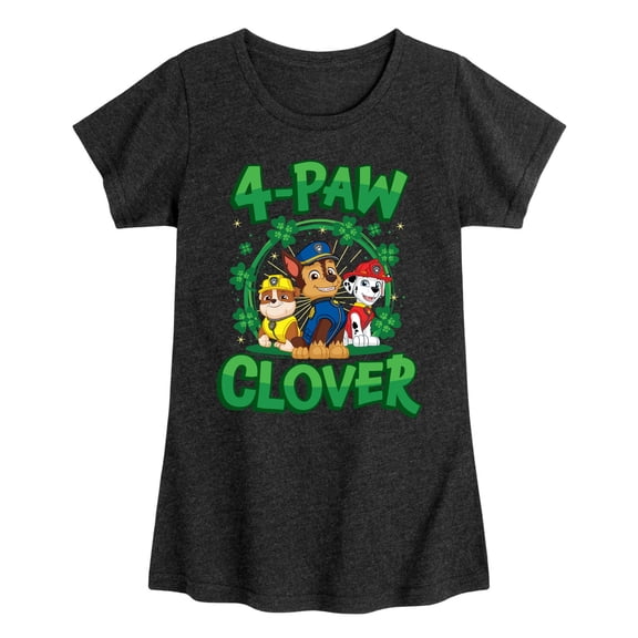 Nickelodeon - Paw Patrol - St. Patrick's Day - 4 PAW Clover - Toddler And Youth Girls Short Sleeve Graphic T-Shirt