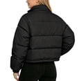 thumbnail image 5 of CYRBOKO Girls Puffer Jackets, Long Sleeve Lightweight Lapel Zip Up Winter Outerwear Black Size 10-12 T, 5 of 5