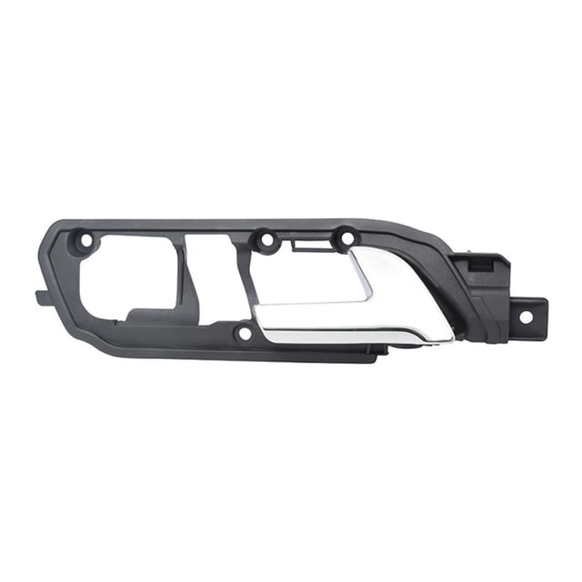 manija puerta interior polo 2003 a 2007 volkswagen del der hushan Manija interior derecha para Polo 2003-2007, pieza de plástico con palanca cromada y soporte negro para montaje delantero en hatchback versión BASE-Comfortline; suele usarse también como repuesto para reemplazo rápido en restauraciones interiores.
