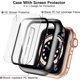 thumbnail image 2 of Estuche Compatible Apple Watch LANNMXG 42 mm Protector de pantalla templado HD paquete de 4 negro/trans, 2 of 5
