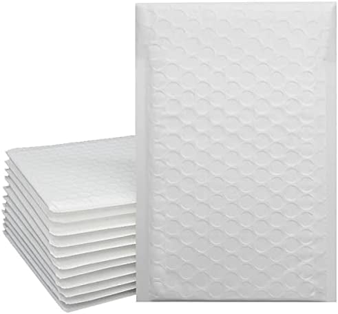 Immuson White Poly Bubble Mailers 8.5x11 Inches - 25 Pack Self-Seal Padded Shipping Envelopes