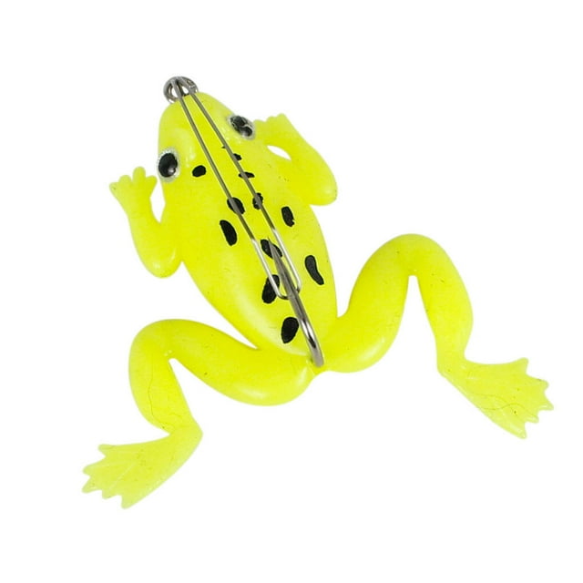 QualitChoice False Bait Surface Lure Low-Resistant Strong Toughness Steel Wire Baffle Bionic Fishing Tools Simulated Fish Scale Pattern Fluorescent Yellow 1Set