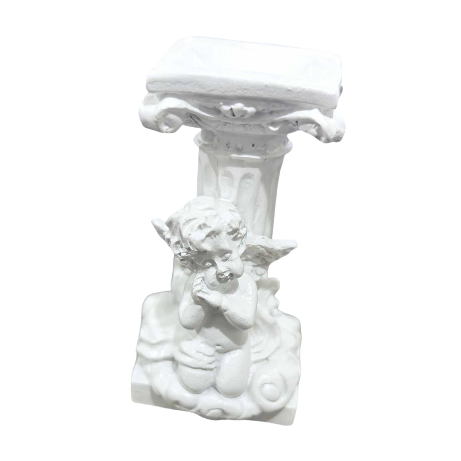 koolsoo Angel Statue Outdoor Sculpture Collecting Friend Gift Yard Art Decor Decorative Figurine for Outside Pathway Living Room Desk
