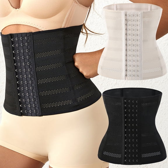 Chroia Breathable Elastic Waist Trainer Corset Cincher Abdomen Shaping Postpartum Large Size Body Support Shapewear