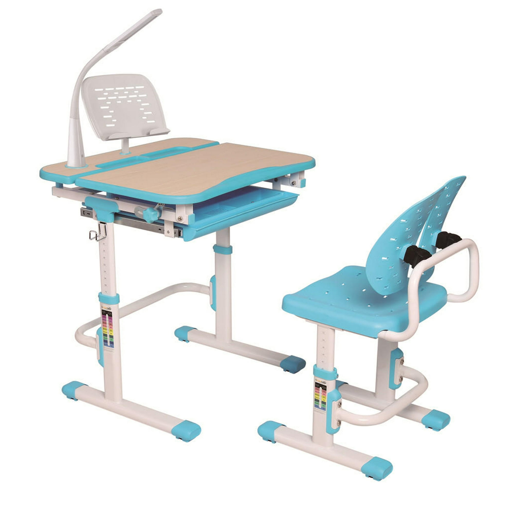 Primecables Children Desk Chair Set Ergonomic Height Adjustable