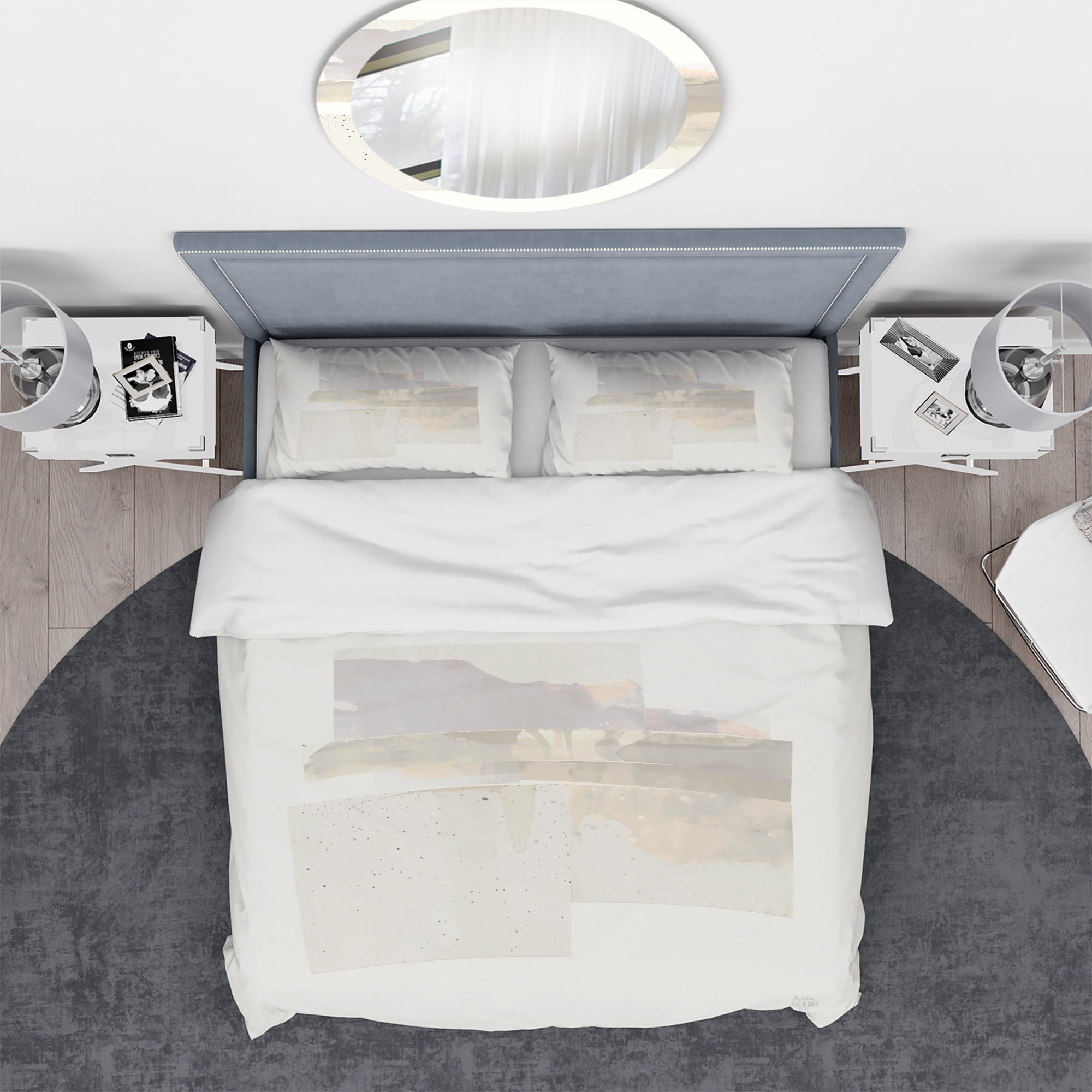 Designart 'Geometric Neutral Form III' Geometric Duvet Cover Set