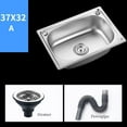 thumbnail image 2 of Small Kitchen Sink, Single Bowl Stainless Steel Sink Campervan RV for Undermount and Flushmount Intallation Reversible Drainer with Waste Pipes Clips for Laundry Room Bathroom Farmhouse, 2 of 7