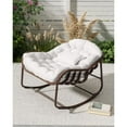 thumbnail image 7 of Oversized Wicker Papasan Rocking Chair with Cushion – Outdoor Egg-Shaped Rocker for Patio, Porch, Balcony & Backyard – Sturdy Metal Frame, Rattan Lounge Chair, Comfortable Swing Chair for Relaxation, 7 of 7