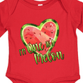 thumbnail image 4 of Inktastic I'm One in a Melon Watermelon Heart Boys or Girls Long Sleeve Baby Bodysuit, 4 of 5