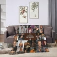 thumbnail image 6 of Blanket Shemar Actor Moore Throw Flannel Blankets Warm Soft Cozy Fuzzy Blanket for Bed Sofa Couch Camping Travel Gift Blankets for All Seasons 50""x40"", Black, 6 of 6