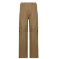 thumbnail image 7 of XFLWAM High Waist Stretch Cargo Pants Women Baggy Multiple Pockets Relaxed Fit Straight Wide Leg Y2K Pant Brown S, 7 of 7