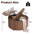 thumbnail image 7 of ANPOO Round Lift Top Coffee Table with Storage, 34.6" Fluted Center Table for Living Room, Modern Circle Drum Table, Mid Century Furniture for Small Space, 7 of 7