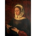 thumbnail image 2 of Young Woman Reading the Book of Hours Ambrosius Benson Musee du Louvre Paris, 2 of 4