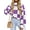 Purple, variant on Oversized Sweaters for Women Drop Shoulder Plaid Colorblock Tops Fall Crewneck Pullover Sweater