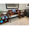thumbnail image 2 of Solid Acacia Desk with Charging Station Mahogany, 2 of 5