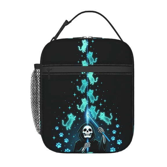 Gothic Skull Insulated Lunch Bag Reusable Lunch Tote Bag Cooler Bag For Women Men Lunch Box Leakproof Lunch Bag For Work School Picnic Camping